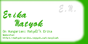 erika matyok business card